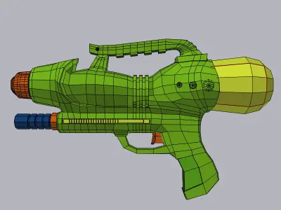Water Gun Low-poly 3D model