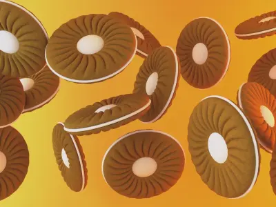 Biscuit donut Free 3D model