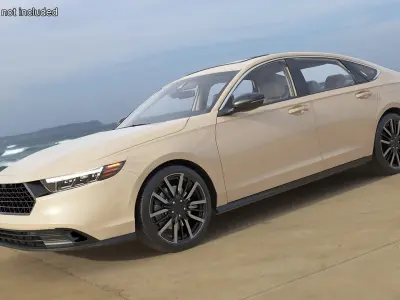 Contemporary Premium Sedan Beige 3D model