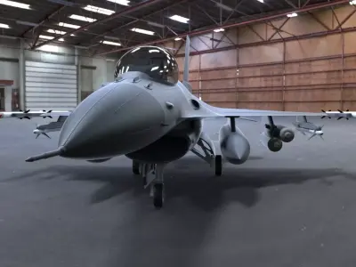 F-16 Fighting Falcon Free low-poly 3D model