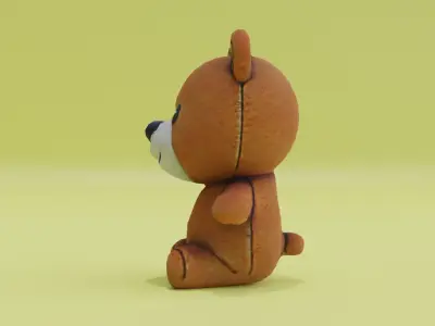 Teddy Bear Toy Plush Free low-poly 3D model