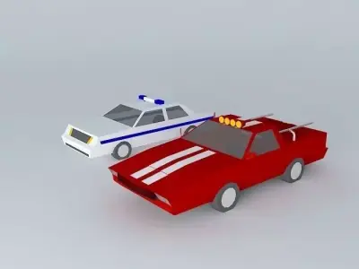 pick up muscle car Free 3D model
