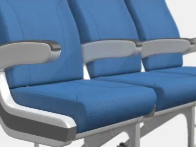 Airplane chair Low-poly 3D model