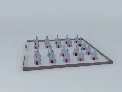 Trio Towers 3D model