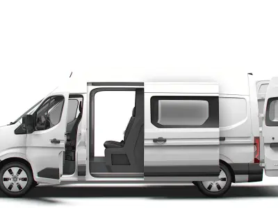 Renault Master L3H3 CrewCab Van HQ Interior 2024 3D model