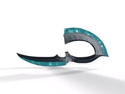 Sci-Fi Crystal Dagger Low-poly 3D model