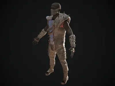 Skull armor 17 Low-poly 3D model