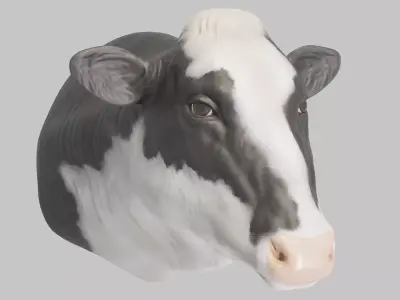 PBR Free Cow Head Free 3D model