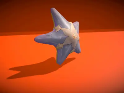 Cartoon Starfish Low-poly 3D model