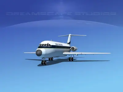 Douglas DC-9-15 Southern 1 3D model