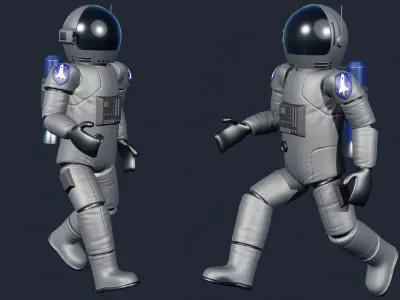 Stylized Astronaut - Rigged - Blender 3D model