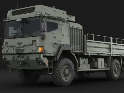 Military truck MAN HX60 Armor 3D model