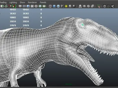 Giganotosaurus Low-poly 3D model