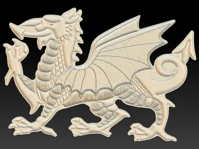 Dragon v4 Suitable for embossing Hot Foil Technique 3D model