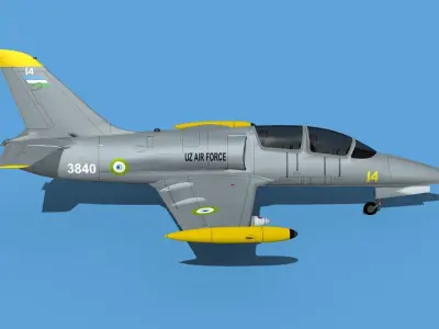 Aero Vodochody L-39C Albatross Uzbekistan 3D model