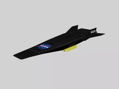 NASA X-43A HYPER X Low-poly 3D model
