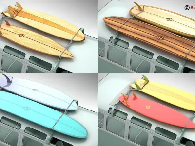 Volkswagen T1 Samba 1963 Accessories 3D model