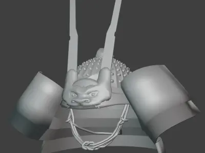 Japanise Armor Helmet 3Dmodel 3D model
