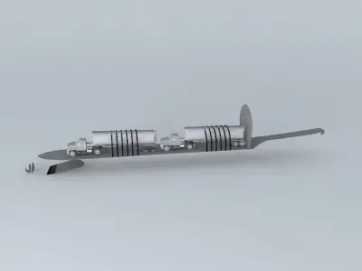 Airbus A300 BelugaInterior Free 3D model