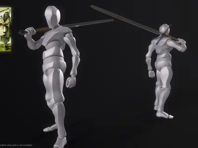 Gallowglass Claymore - A Scottish-Irish Greatsword Low-poly 3D model