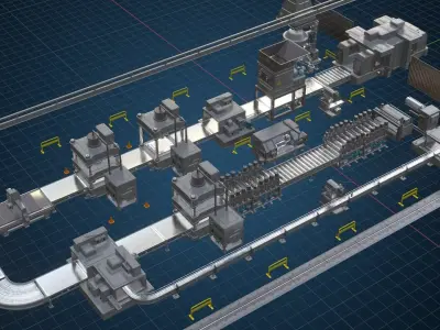 Factory equipment 3D model