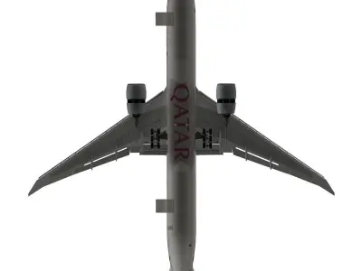Boeing 777-300ER Qatar Airways 3D model