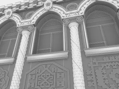 Classic Building Window System 3D model