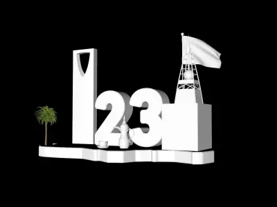 Some of the landmarks of Saudi Arabia 3D model