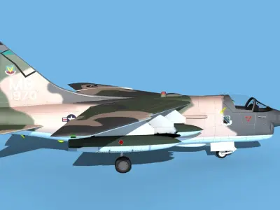 Chance Vought A-7E Corsair II V03 USAF 3D model