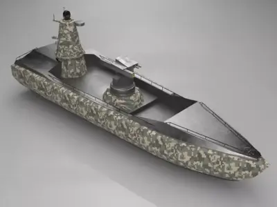 Unmanned Weaponized Sea Vehicle ULAQ 3D model