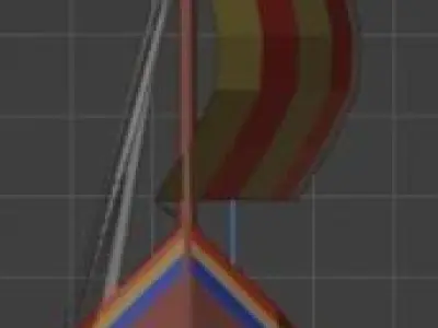 Moras Longship Low-poly 3D model