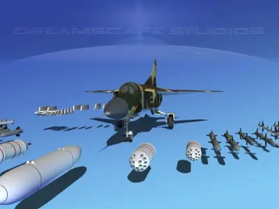 Mig 23 Flogger B V12 East Germany 3D model