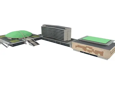 MPR DPR indonesian Building Low-poly 3D model