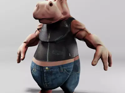 King Hippo 3D Print Model 3D print model