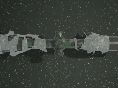 Tactical Sniper Scope Low-poly 3D model