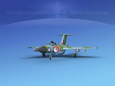 Gloster F-9 Javelin V04 3D model