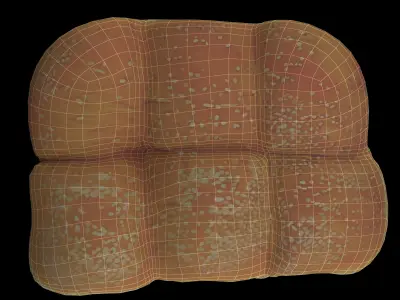 Bread Low-poly 3D model