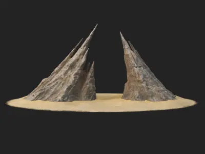 Rock V74 3D model