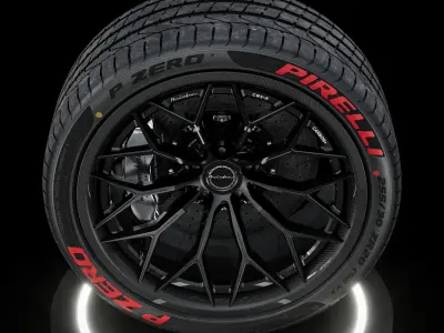 Pirelli P ZERO 255 30 ZR20 92Y Lambo Front 3D model