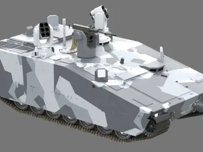 CV90 Armadillo Low-poly 3D model