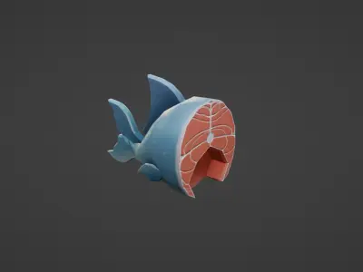 Emberlight Stylized Fish - Low-poly 3D model Low-poly 3D model