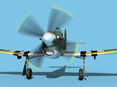 Hawker Hawker Tempest MK1 V09 3D model