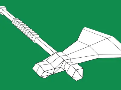 Axe1 3D model axe Low-poly 3D model