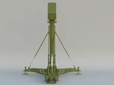 40V6M Flap Lid Mast Radar 3D model