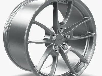 Carroll Shelby Wheel Company CS21 Forged Wheel Brushed Aluminum 3D model