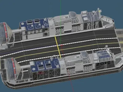 Japan Maritime Self-Defense Force Hovercraft  LCAC 3D model