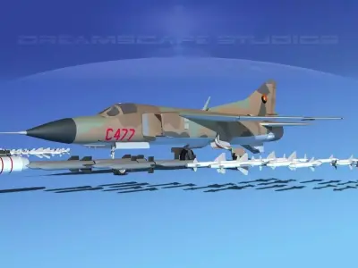 Mig-23 Fighter Angola 3D model