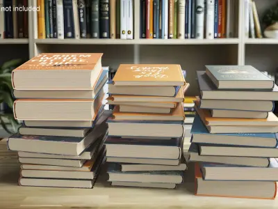 Modern Books Stack 3D model