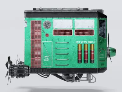 Train - gameready and for animation Low-poly 3D model