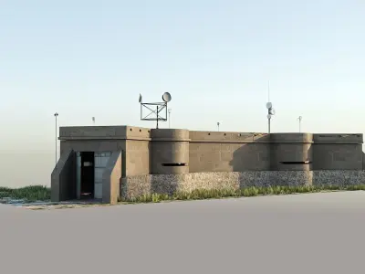 bunker concrete fort 3D model